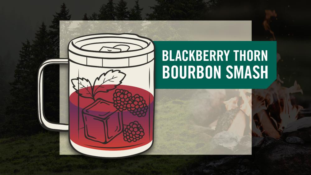 Blackberry Thorn Bourbon Smash Drink