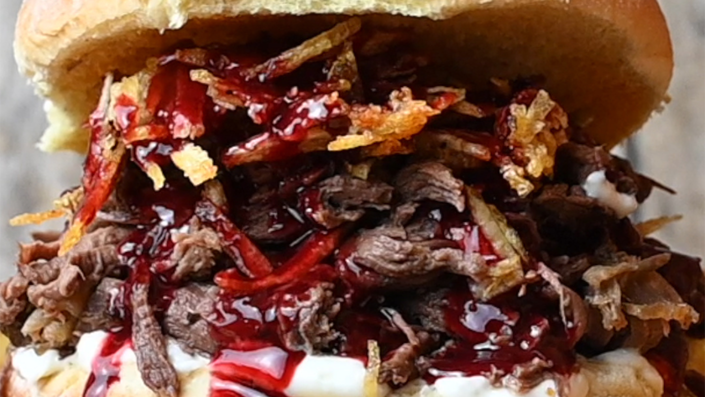 Black Bear & Fresh Berry BBQ Sauce Sandwiches