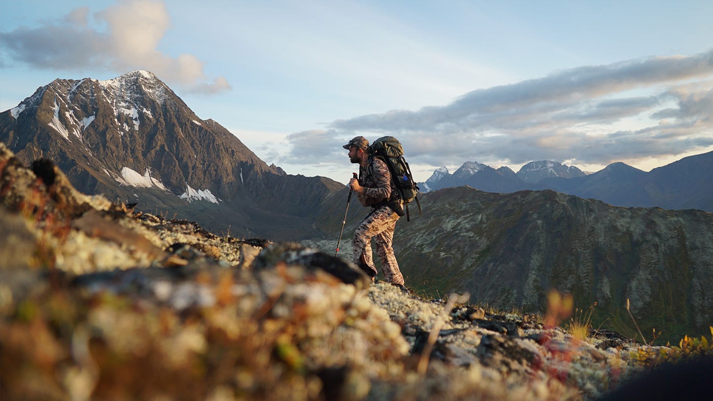 Remi Warren elk hunting in the mountains.